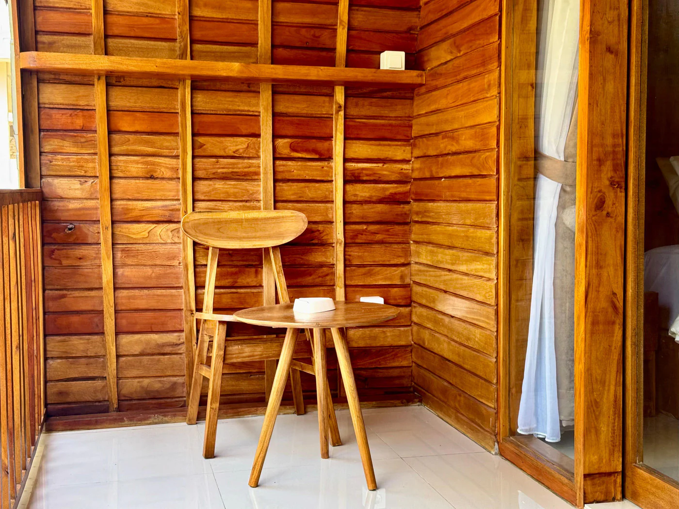 Lumbung wooden balcony